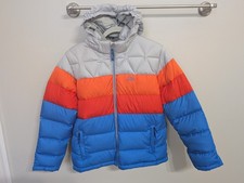 L.L. Bean Kids Down Filled Fleece Lined Jacket Multicolor Colorblock Size XL 18