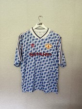 Manchester United Away Football Shirt 1990/92 Large Original Soccer Jersey