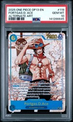 Portgas D. Ace OP13-119 Secret Rare Alternate Art Carrying On His Will - One Piece Premium Booster -The Best-