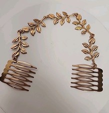 2PCS Hair Comb Leaves Tassel Hair Comb Bridal Comb for Wedding Party Banquet