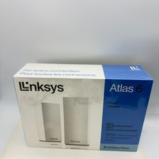 Linksys Atlas 6: AX3000 Dual-Band Mesh WiFi 6 System 2-Pack MX2002 Sealed Box