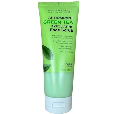 Precision Beauty Antioxidant Green Tea Exfoliating Face Scrub 8oz Made in Korea