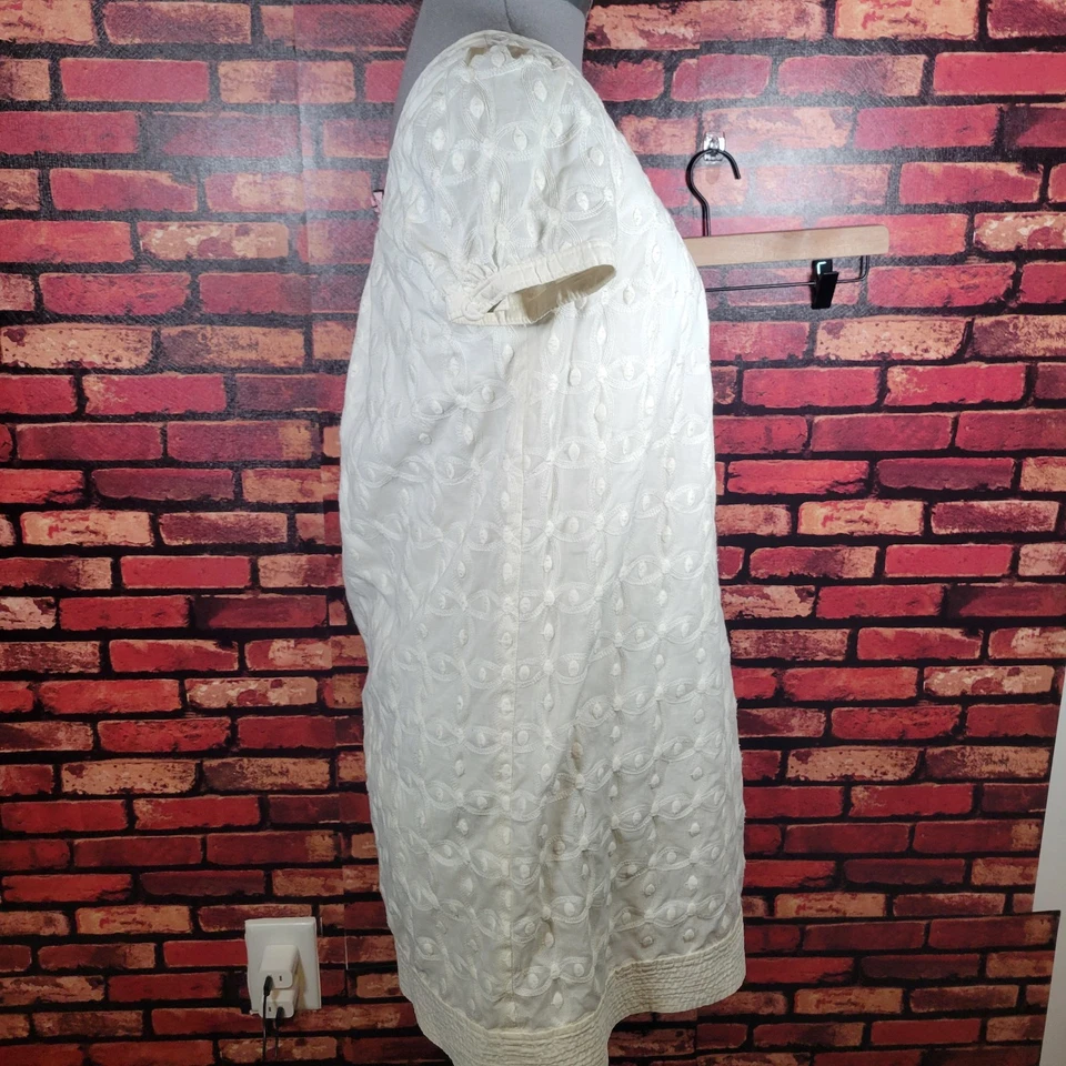 Mini Vestido Juicy Couture Boho Marfil Talla 4 Y2K Retro Hippie Informal Plisado Foto 3 de 4