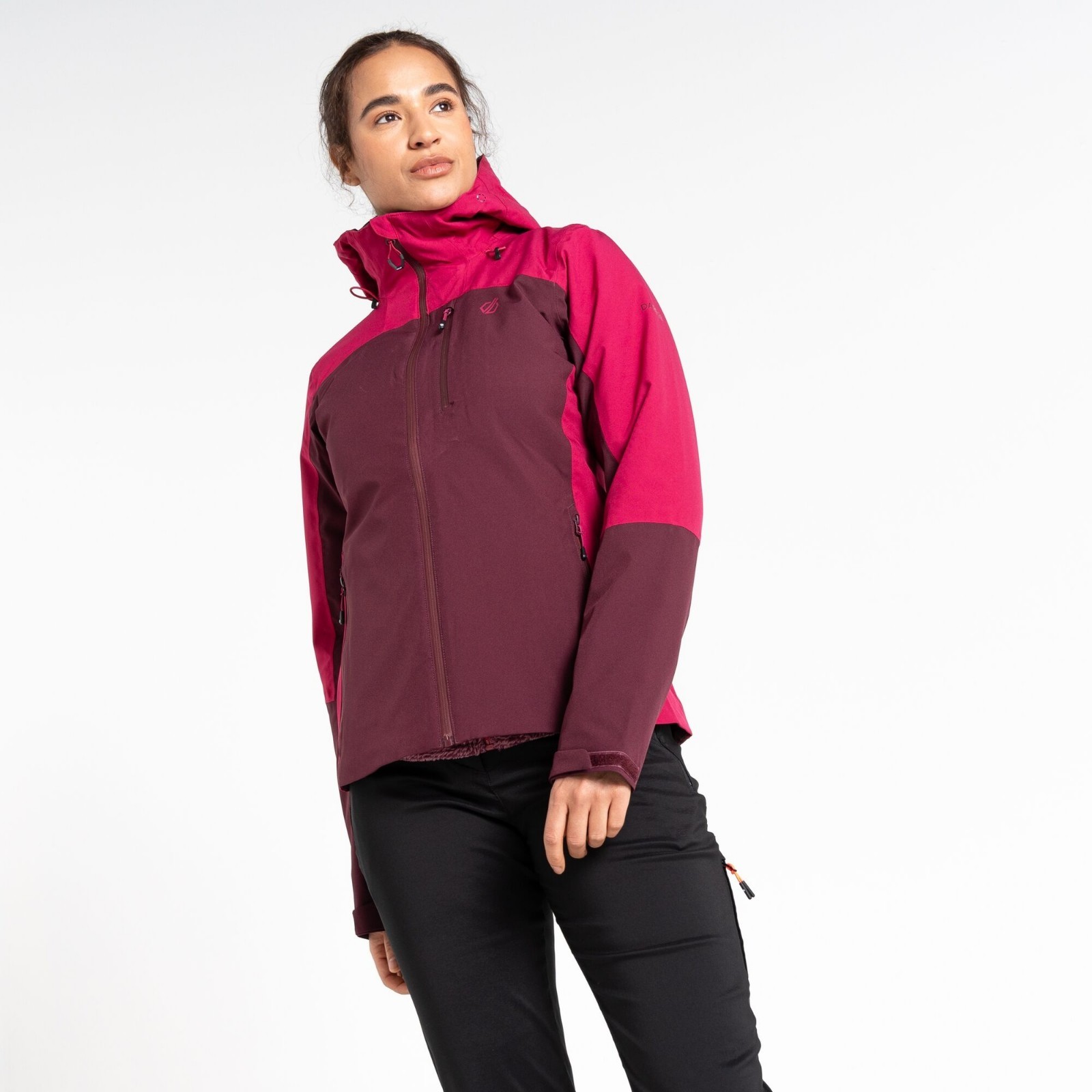 Dare 2B Torrek Womens Waterproof Jacket Size 10 Breathable Fig/B. Pink RRP £140 image 4