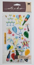 Vellum Celebration Birthday Party New Year's Eve Scrapbooking Stickers By Sticko