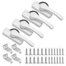 4Pcs 75 x 25mm Sliding Window Sash Locks Cam Action Sash Locks, White
