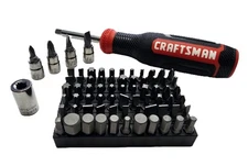 Craftsman 72PC 1/4" Nut Driver - Bit Sockets - Bit Adapter & Bit Rail Set TORX