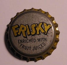 Ancien bouchon de bouteille de soda "Frisky" ..liège..inutilisé..