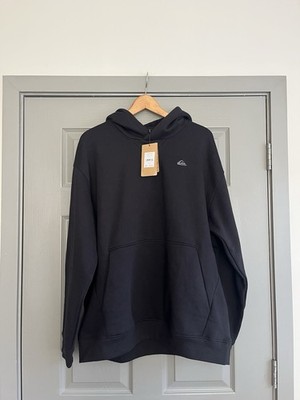 Quiksilver Hoodie Mens XL Black DryFlight Technical Fleece Lined Pullover NEW