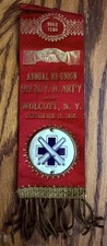 1896-NY Heavy Artillery Reunion Ribbon-Wolcott NY
