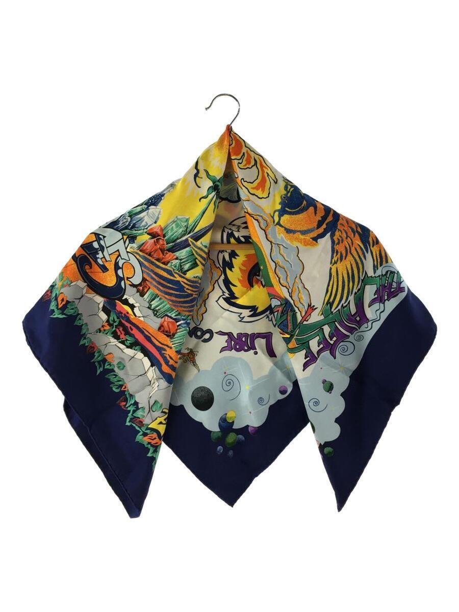 HERMES Navy Silk Scarf 217 Classic Luxury Fashion Accessory