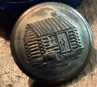 William Henry Harrison 1840 presidential campaign Log Cabin & Hard Cider button