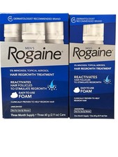 Men's ROGAINE Foam 4 Month, 5 Minoxidil Hair Regrowth, expired 04/2025
