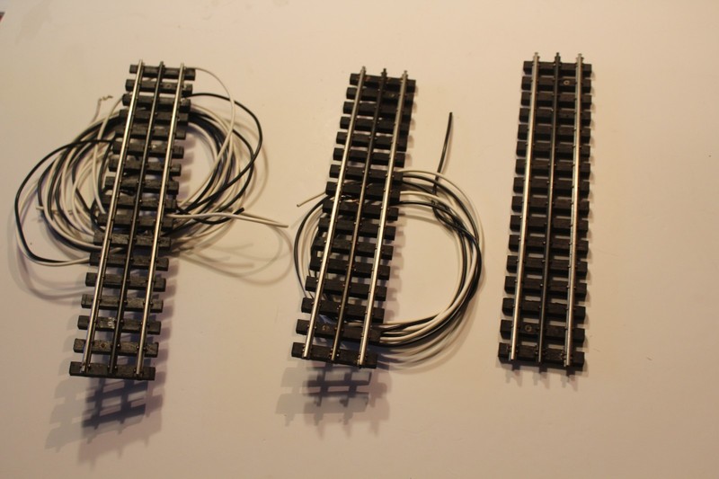 3 Rail O scale Ross custom straights 2 10 inch, 1 10 and 1/2 with HD wiring
