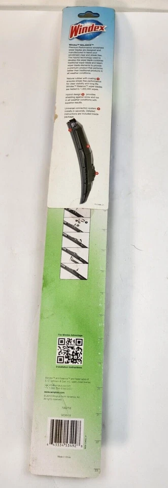 Windex Balance Premium Performance Wiper Blade 18" 457mm WDXH18 Front Windshield - Image 3 of 4