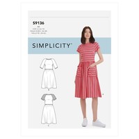 Simplicity 9136 Damen Kleider Elastischer Bund NäHmuster GrößEn 6-14 & 16-24