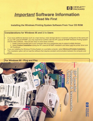 HP Laserjet 6P/6MP Printer User's Manual & Read-Me-First - Bild 2 von 2