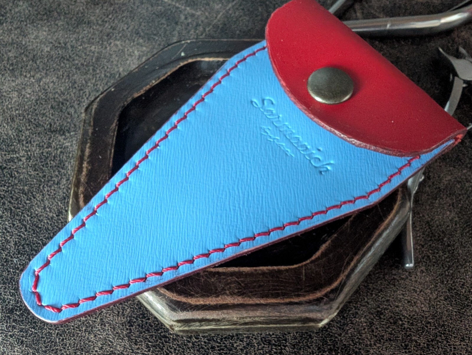 Handmade Scissors Case, Leather Manicure Case, Custom Scissors Pouch Handcrafted