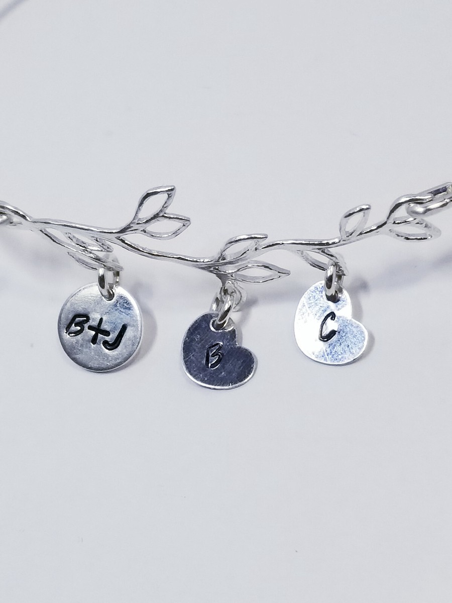 Frosted Willow Personalized Silver Bracelet View 4