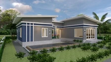 49x36 Modern Home Plan 15x11 Meter 3 Bedrooms PDF Full Plans (A4 Hard Copy)