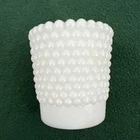 Vintage White Milk Glass Hobnail Votive Candle Toothpick Holder 2 1/2" height