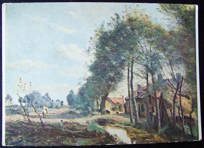 French Postcard. Jean Corot: The Road of Sin-le-Noble