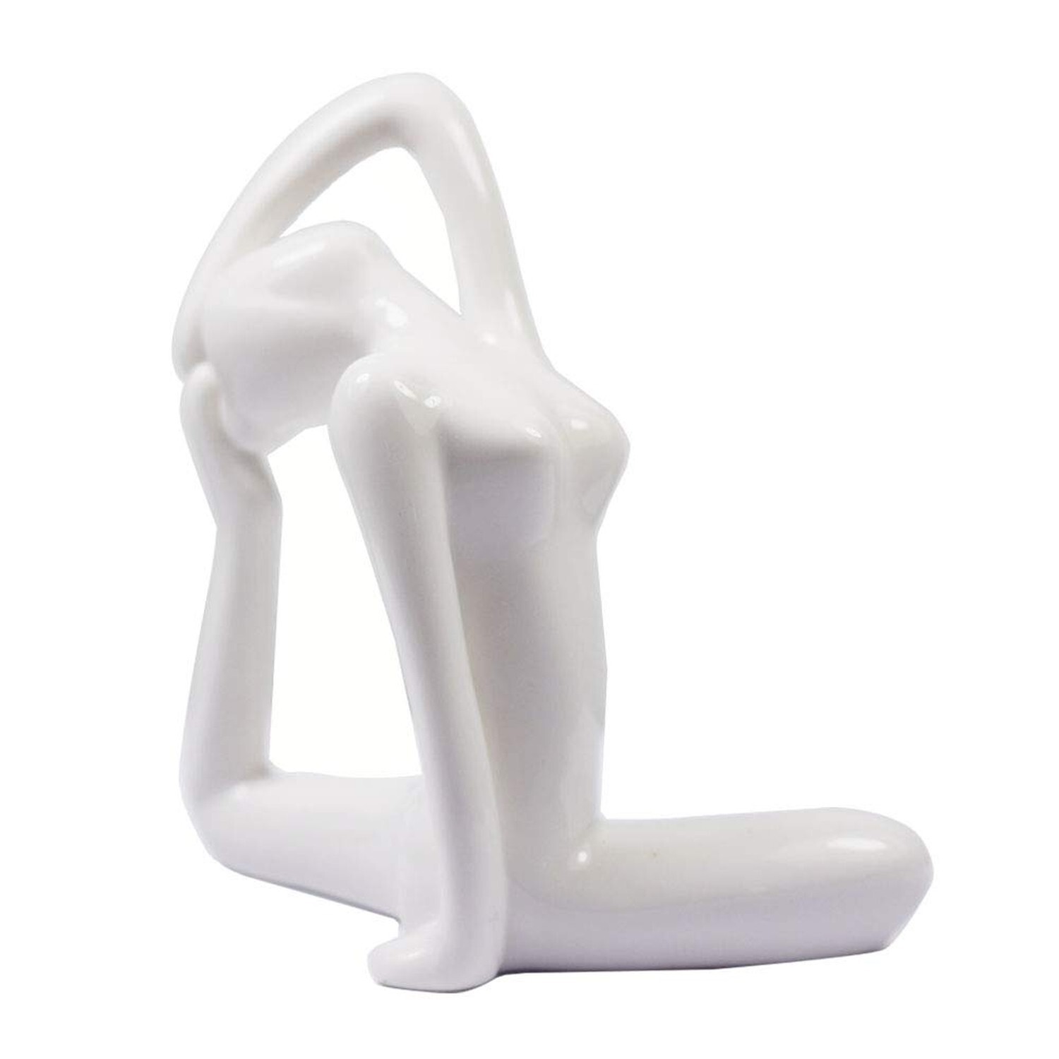 Decorative Porcelain Ceramic Yoga Statue Figurine Sculpture, Zen Buddhist Med...