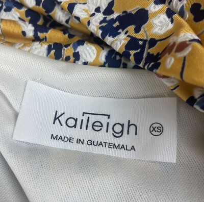 Stitch Fix Kaileigh Tasha Knit Floral Yellow Dress Sz XS EUC | eBay