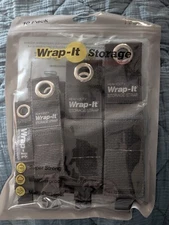New Wrap-It 10-Pack Piece Heavy-Duty Storage Straps - 7” 10” 13” 17” Gray