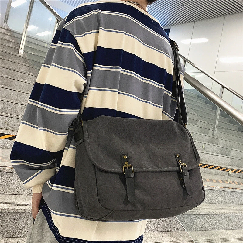 Messenger Bag Vintage Canvas Satchel Crossbody Shoulder Bag Handbag Bookbag