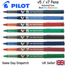 Pilot Hi-Tecpoint V5 / V7 - Liquid Ink Roller Ball Pen Black Blue Red 0.5 / 0.7