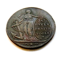 1795 JA,S BAYLY DRAPER POOLE PROSPERITY TOWN OF POOLE EDGE LETTER HARD TIMES