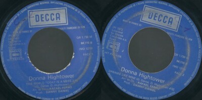 45 RPM Record Donna Hightower   This World Today Is A Mess // Dreams Like Mine