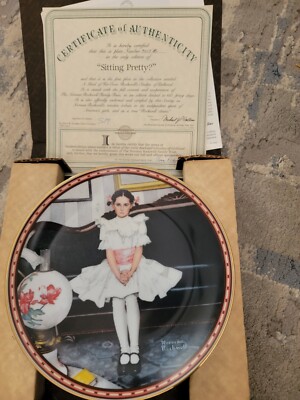 ''Sitting Pretty'' Knowles Collector Plate by Norman Rockwell