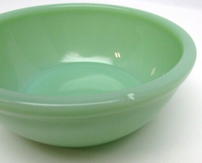 食器 Fire King 15oz Bowl Jadeite RW Vintage Fire King Oven Ware Jade-ite Restaurant 15 Ounce Beaded