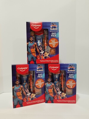 COLLECTIBLE! 3 Colgate Tune Squad Space Jam Colgate Lebron James Toothbrush Sets