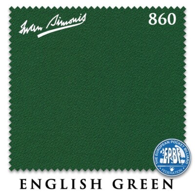 7' Simonis 860 Pool Table Cloth - English Green - AUTHORIZED DEALER