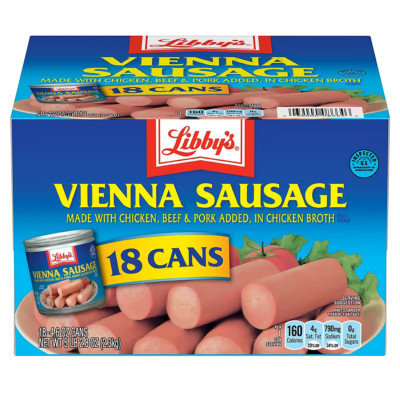 Libby's Vienna Sausage, 14.6 oz.Cans, 18 Count(NO SHIP TO CA)
