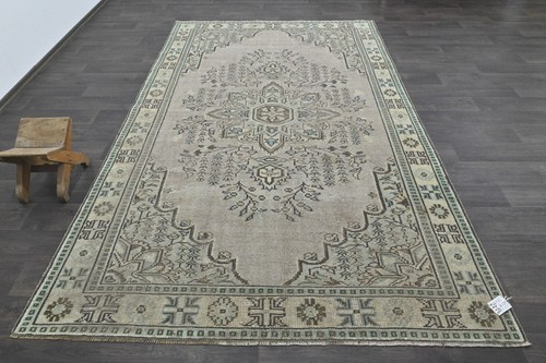 Oushak Turkish Vintage Rug 6x10 Kilim Rug Anatolian Handmade Boho Decor BROWN