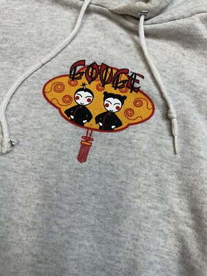 Vintage Rare Gouge Streetwear Skateboard Hoodie Sweatshirt Size S