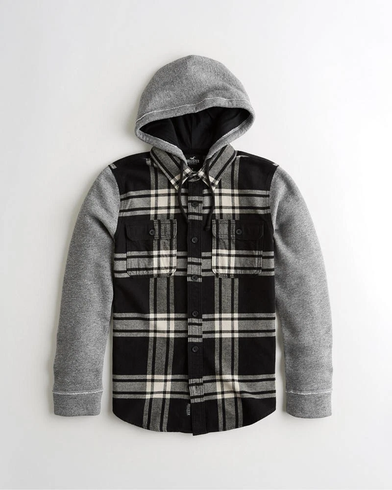 Hollister hooded best sale flannel