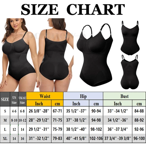 Shapewear Body Tank Tops Damen Bauchkontrolle Taille Trainer Ganzkörper Shaper - Bild 30 von 41