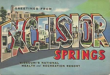 C1945 Excelsior Springs Missouri 1945 Souvenir Postcard Folder