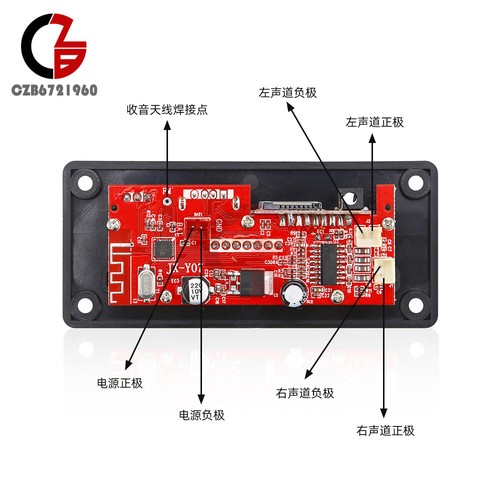 Auto TF/FM FM Radio Modul Bluetooth Lautsprecher MP3 Decoder Platine USB Musik Player - Bild 3 von 10