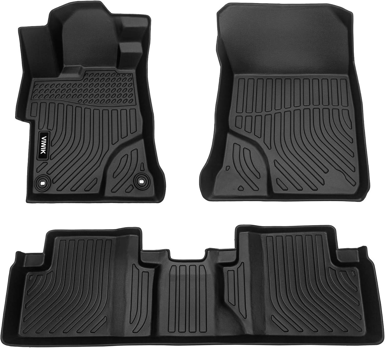 Premium 3D All-Weather TPE Floor Mats for 2012-2015 Honda Civic 1st & 2nd Row