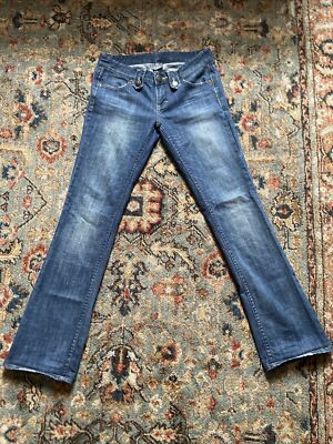Y2K Armani Exchange Low Rise Jeans 28R Dark Wash BASIC Preppy Club Going Out