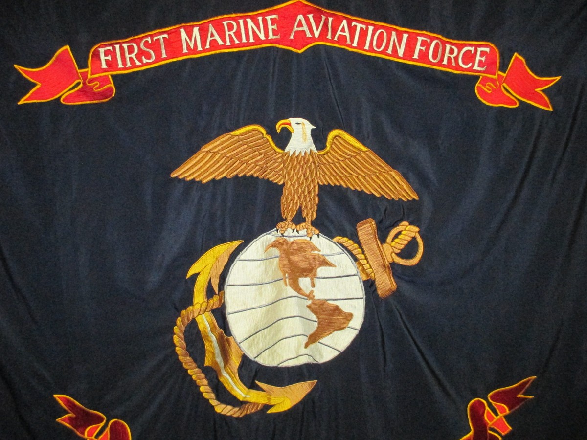 ヴィンテージ　ブランケット　United States Marine Corps flag908 USMC Flag WW1 First Marine Aviation US Marine Corps