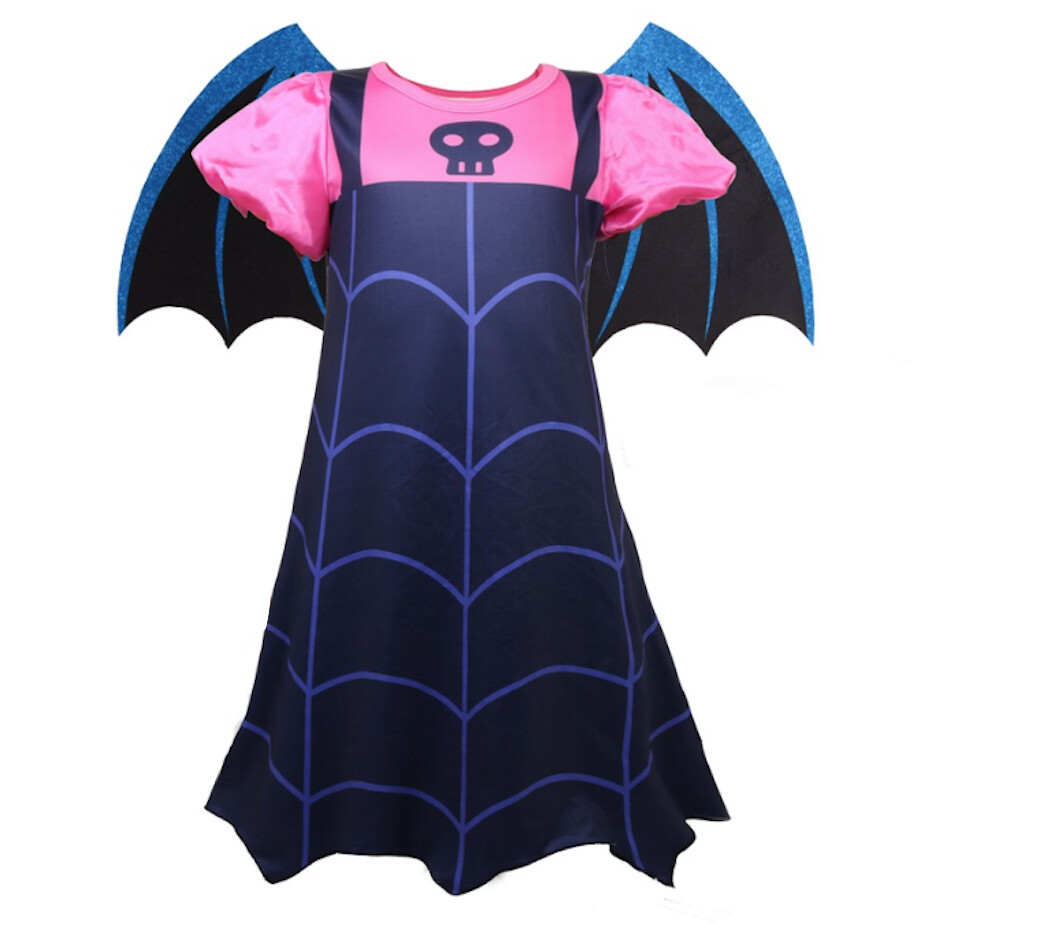 Simil Vampirina Vestito Bambina Cosplay Casual Dress Little
