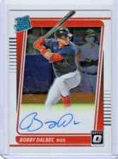 2021 Panini Donruss Optic Bobby Dalbec Rated Rookies Signatures Auto Red Sox RC