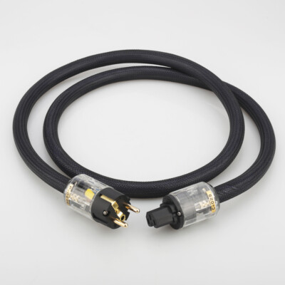P122 US AU EU Schuko P029 AC HiFi Audio Power Plug Cable OFC Main Supply Cord